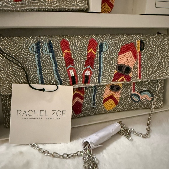 NWT Rachel Zoe Multicolor Beaded Clutch Set - Picture 3 of 4